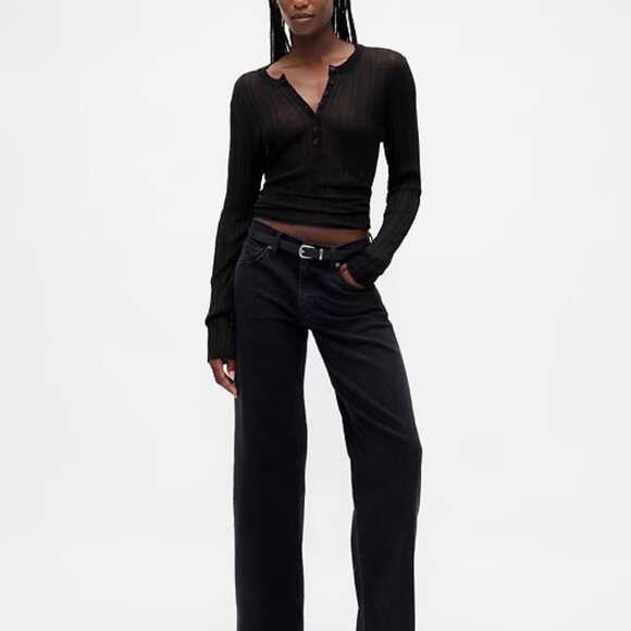 NWT GAP 27p / 4 petite GAP 90's Low Rise Loose Jeans - Picture 1 of 9